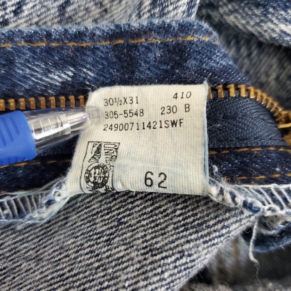 Vintage 1985 Lee Riders Acid Wash High Rise Tapered Leg Mom Jeans 14 M Denim - Picture 15 of 15